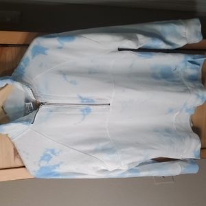 Candy blue tye dye oversized sweatshirt by pink Victoria's Secret size xs